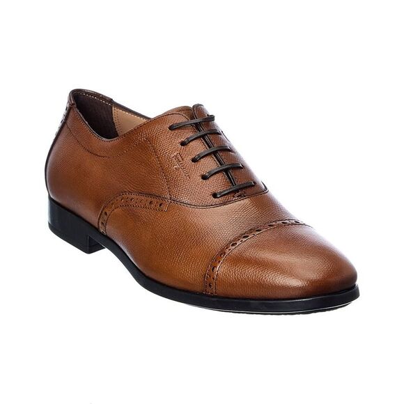 Ferragamo Riley Leather Oxford Brown